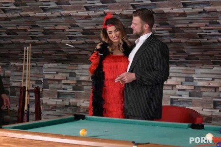 DP Chloe Lamour - Airtight DP on the Pooltable with Busty Flapper Chloe & 3 Gentlemen GP2502.mp4_snapshot_01.08.800